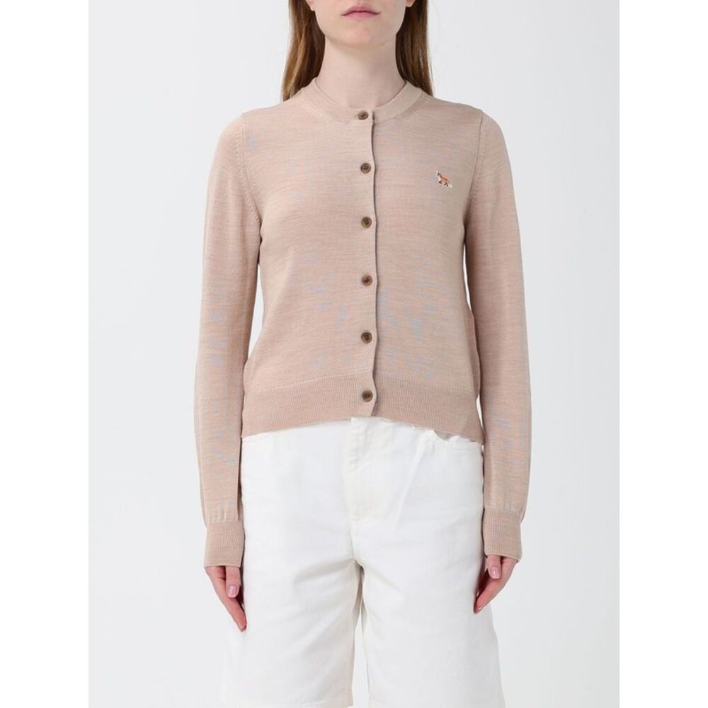 Maison Kitsune Women Crew Neck Cardigan Maison Kitsune